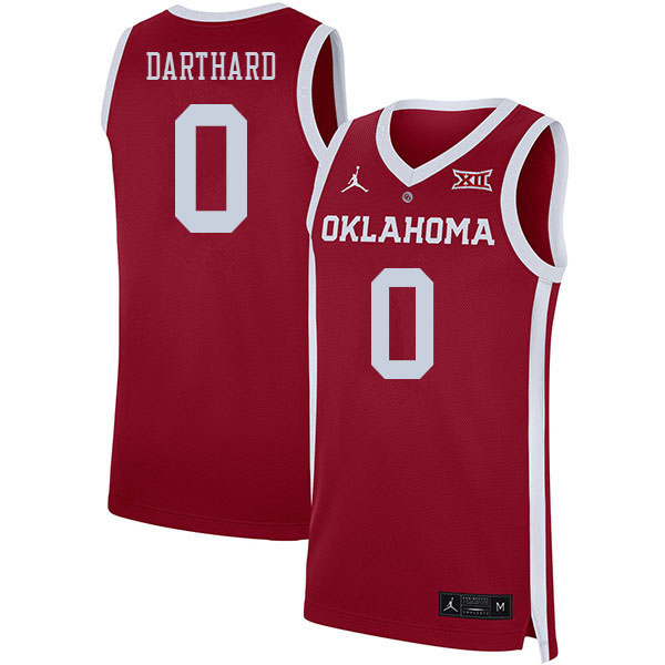 Oklahoma Sooners #0 Le'Tre Darthard College Basketball Jerseys Stitched Sale-Crimson